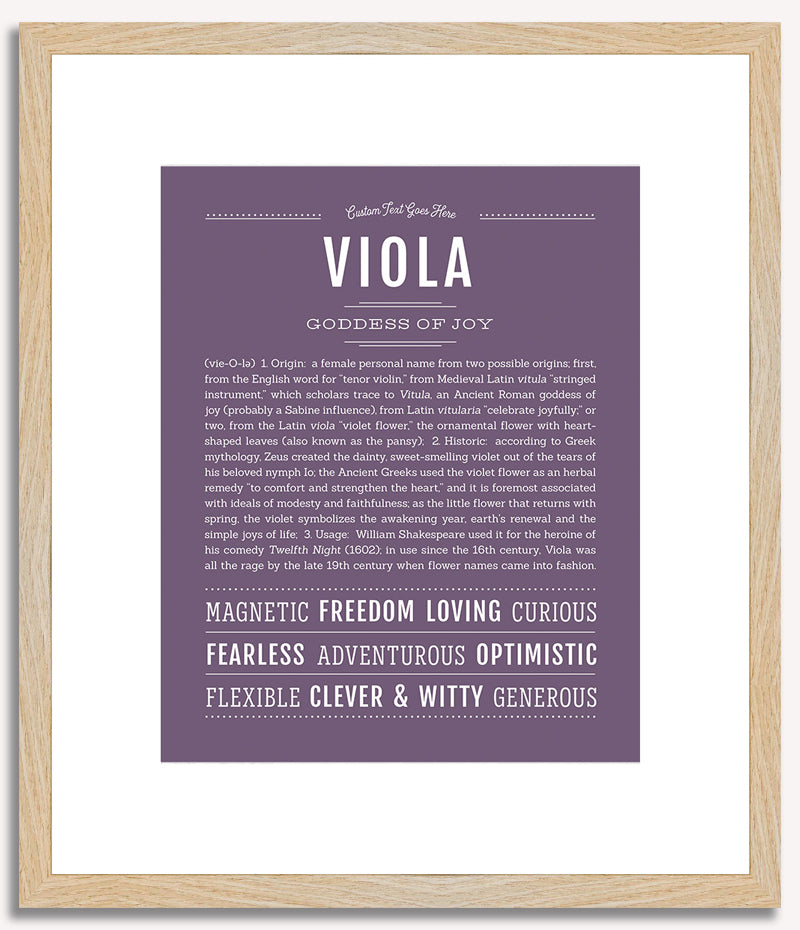 Viola | Name Art Print