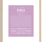 Viola | Name Art Print