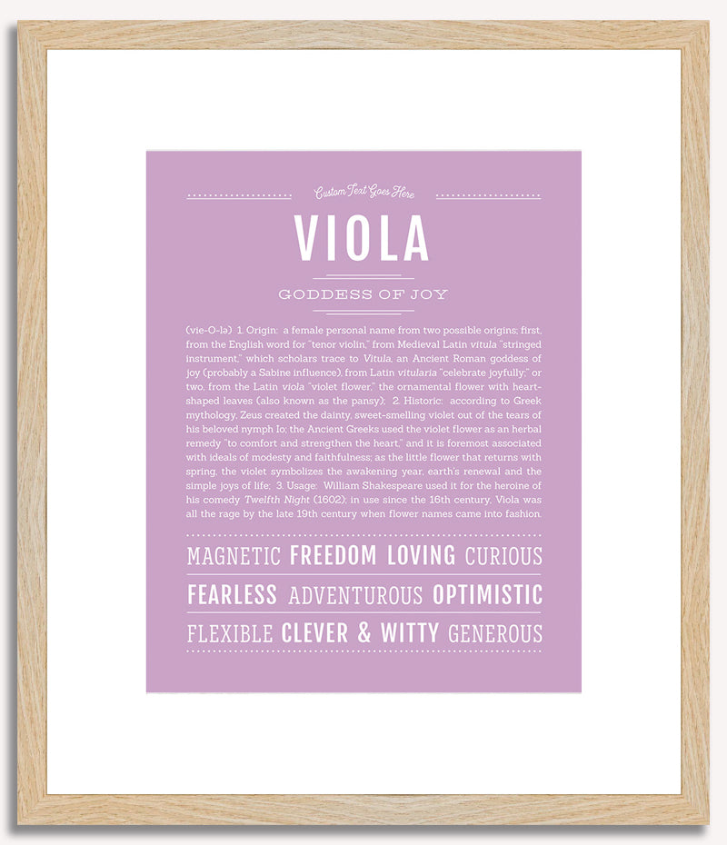 Viola | Name Art Print