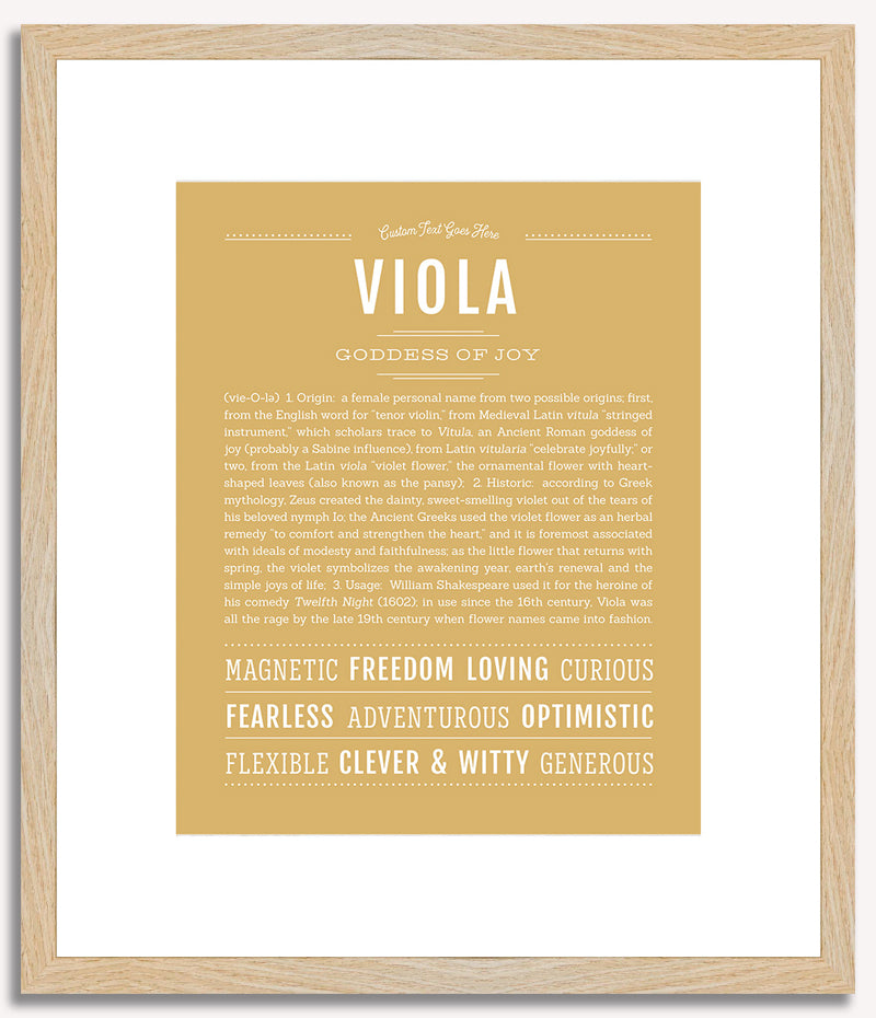 Viola | Name Art Print