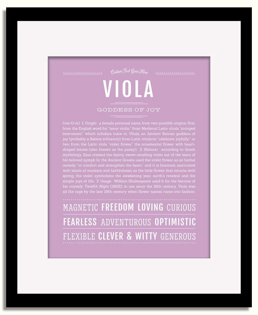 Frame Options | Lilac | Black Frame, Matted