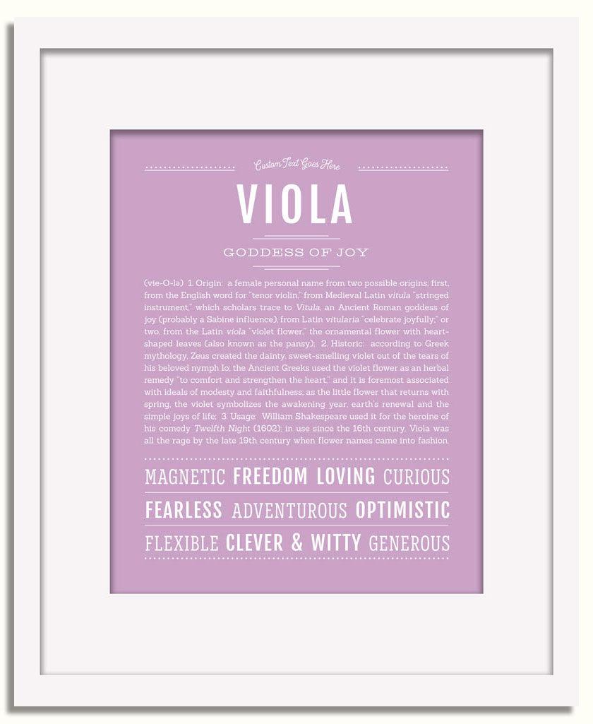 Frame Options | Lilac | White Frame, Matted