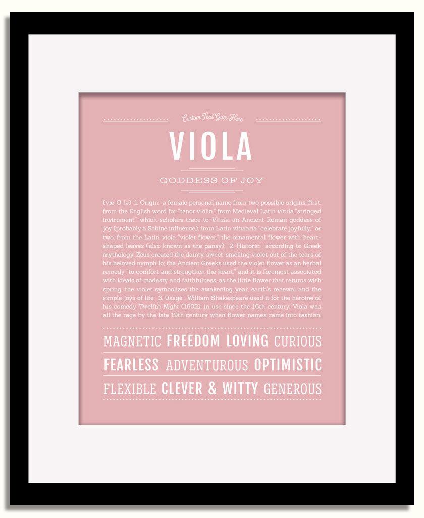 Frame Options | Dusty Rose | Black Frame, Matted