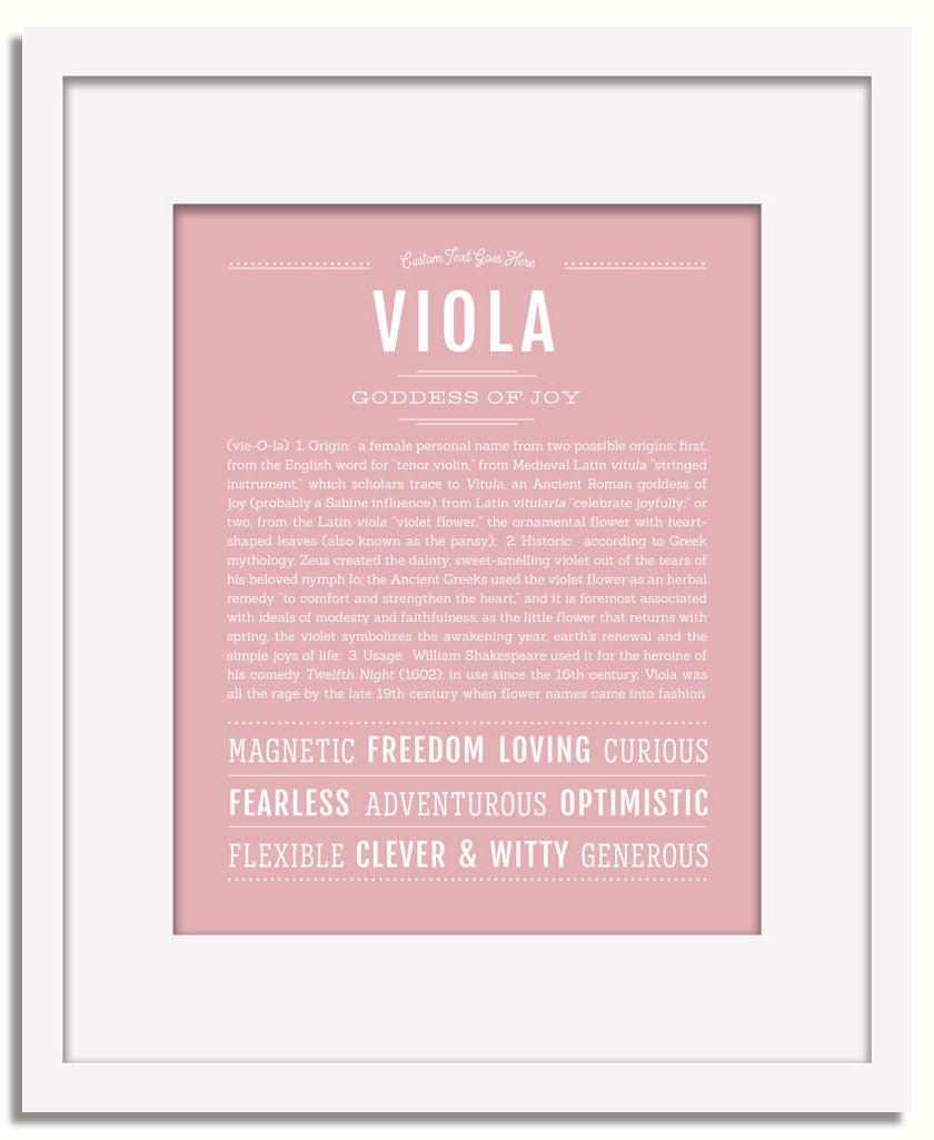 Frame Options | Dusty Rose | White Frame, Matted