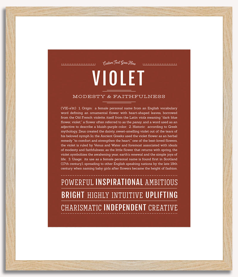 Violet | Name Art Print