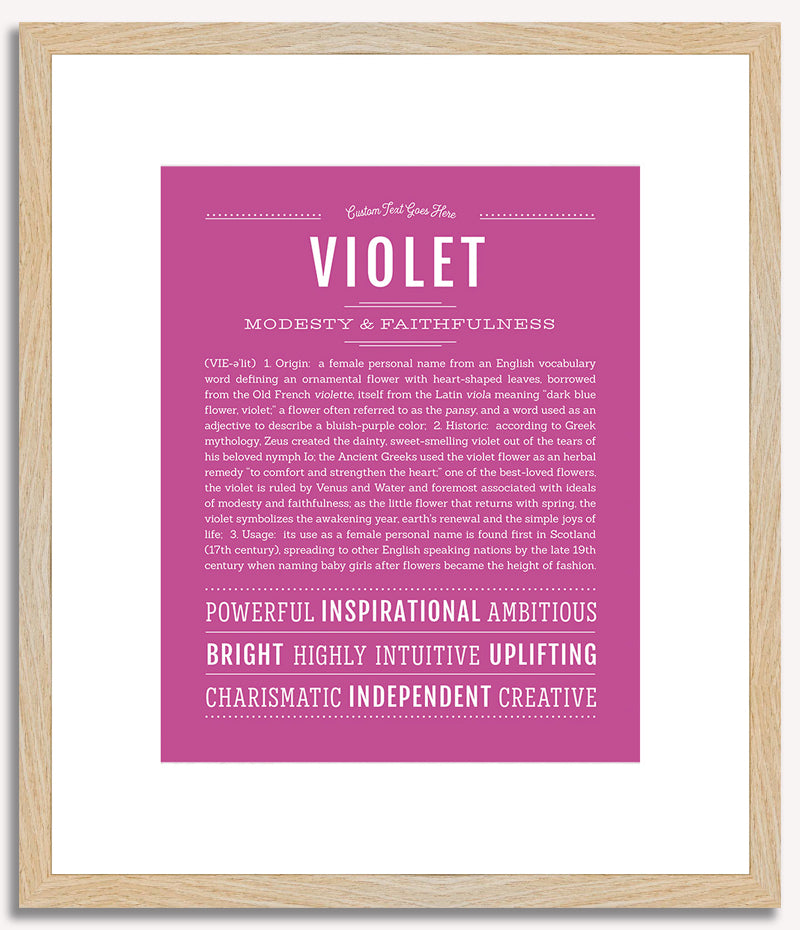 Violet | Name Art Print