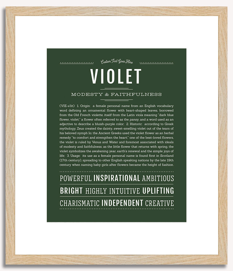 Violet | Name Art Print