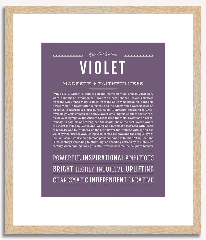 Violet | Name Art Print