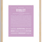 Violet | Name Art Print