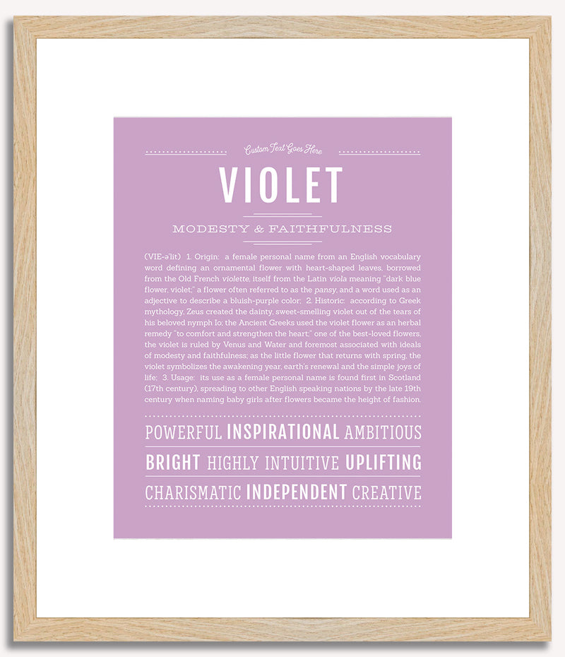 Violet | Name Art Print