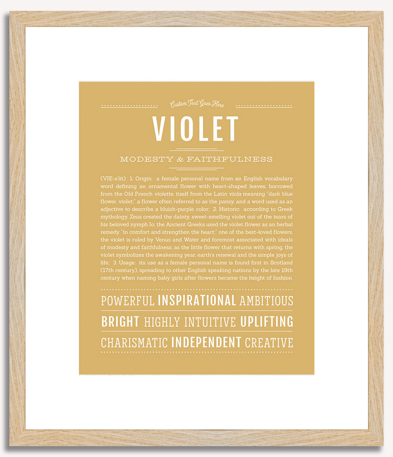 Violet | Name Art Print