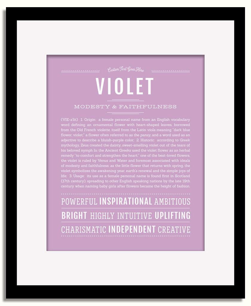 Frame Options | Lilac | Black Frame, Matted