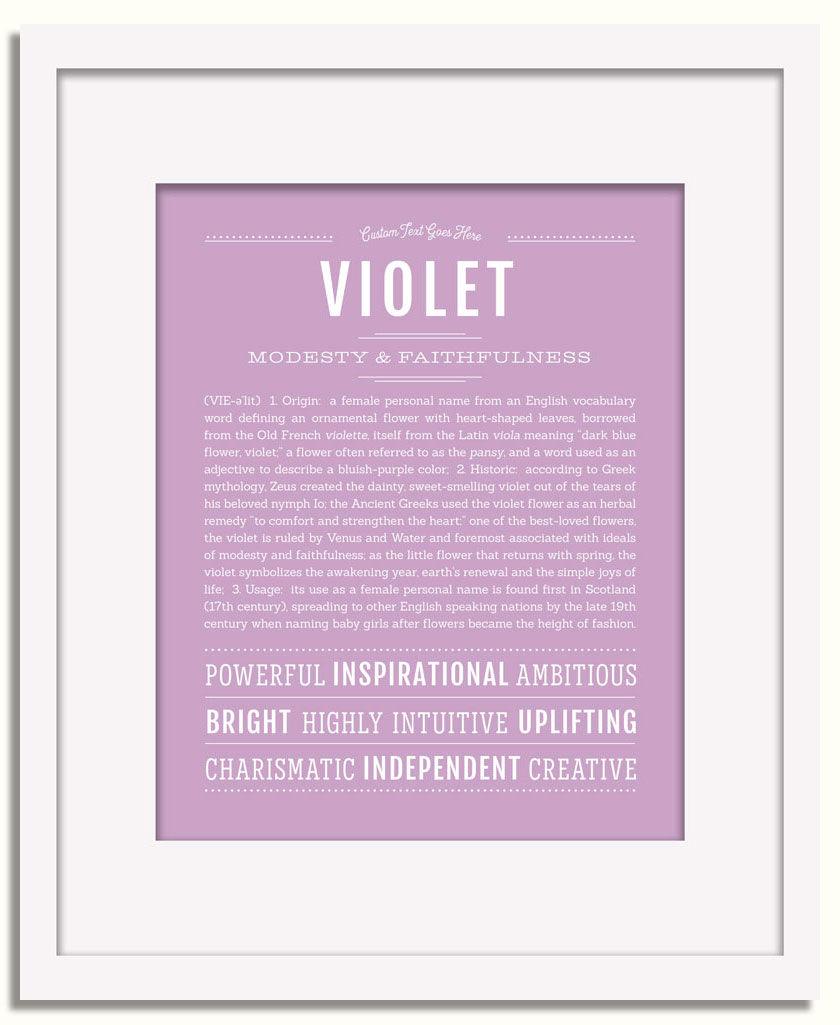 Frame Options | Lilac | White Frame, Matted