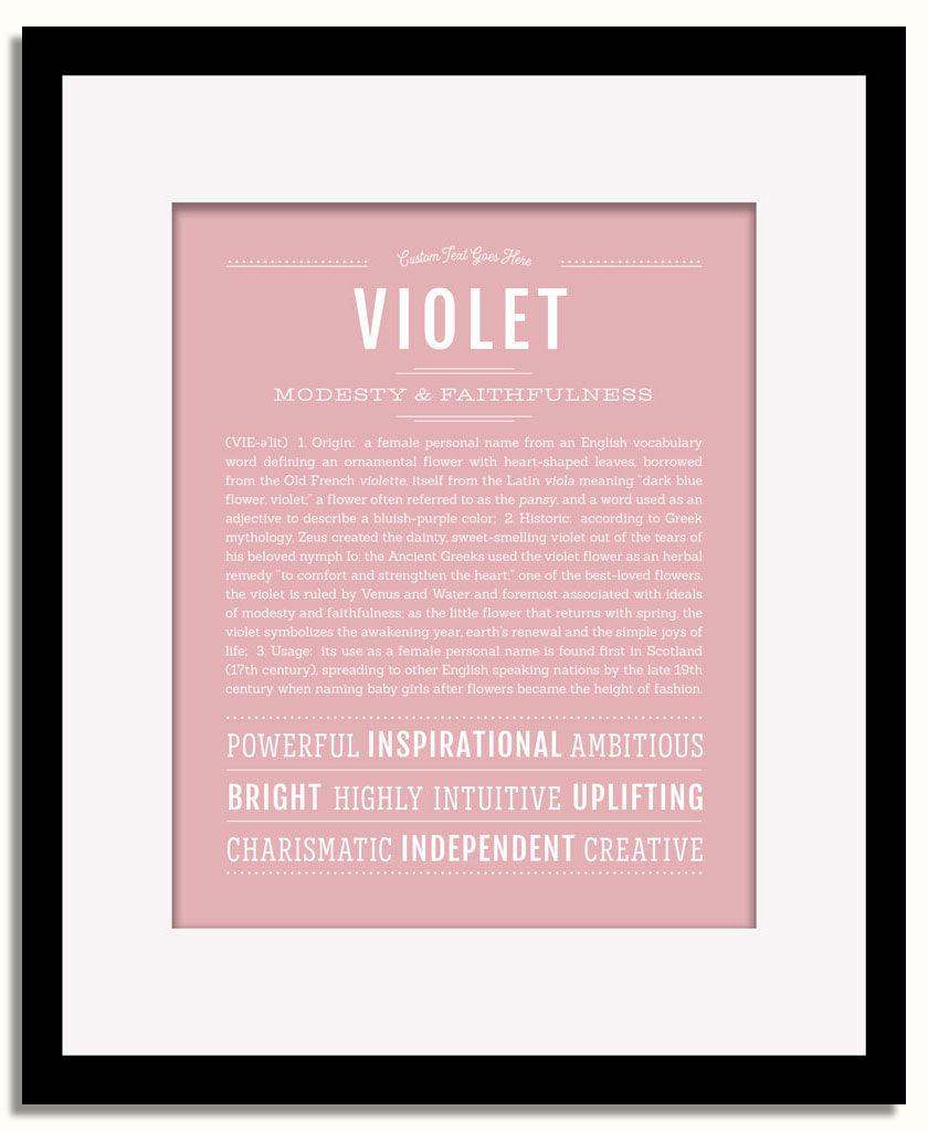 Frame Options | Dusty Rose | Black Frame, Matted