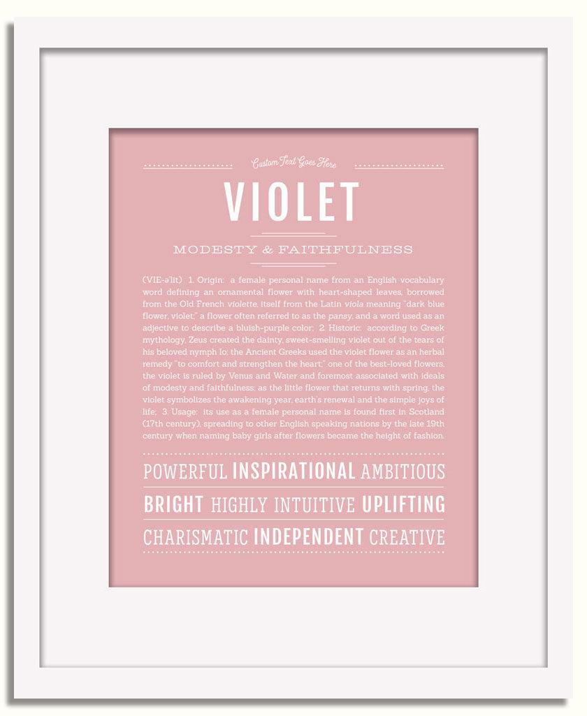 Frame Options | Dusty Rose | White Frame, Matted