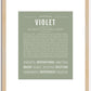 Violet | Name Art Print