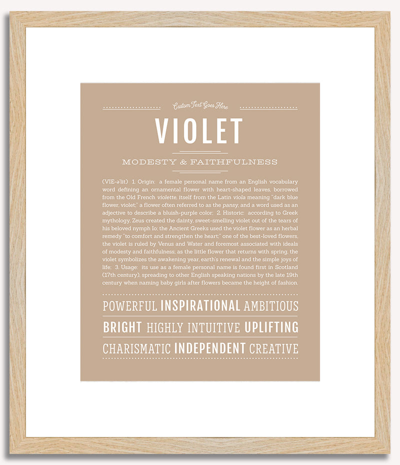 Violet | Name Art Print