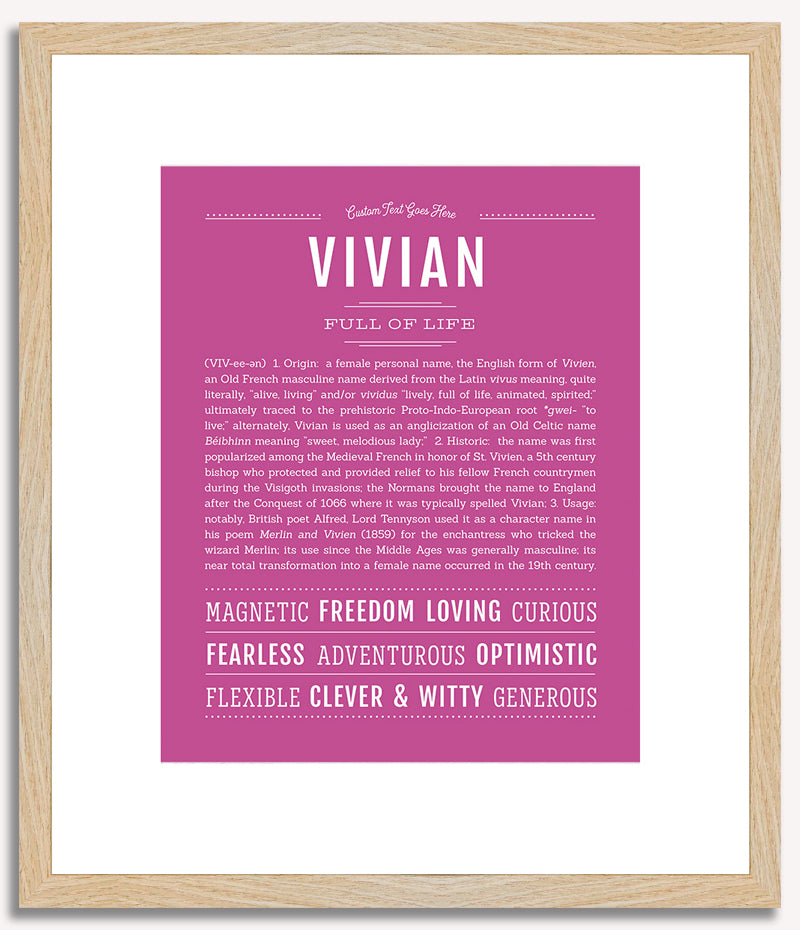 Vivian | Name Art Print