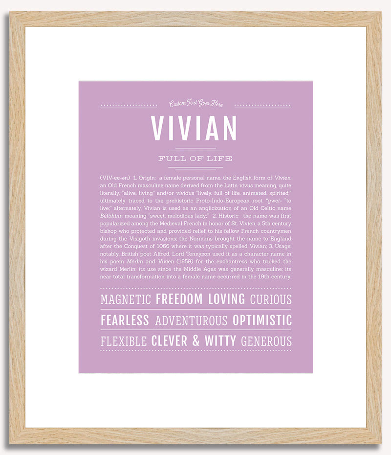 Vivian | Name Art Print