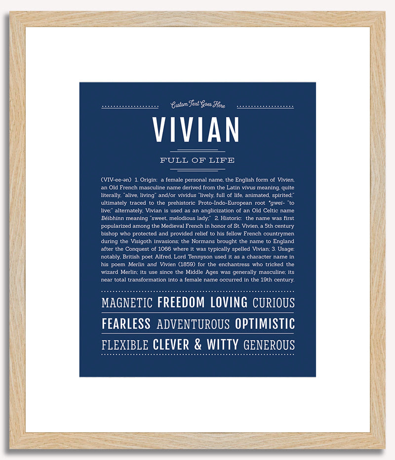 Vivian | Name Art Print