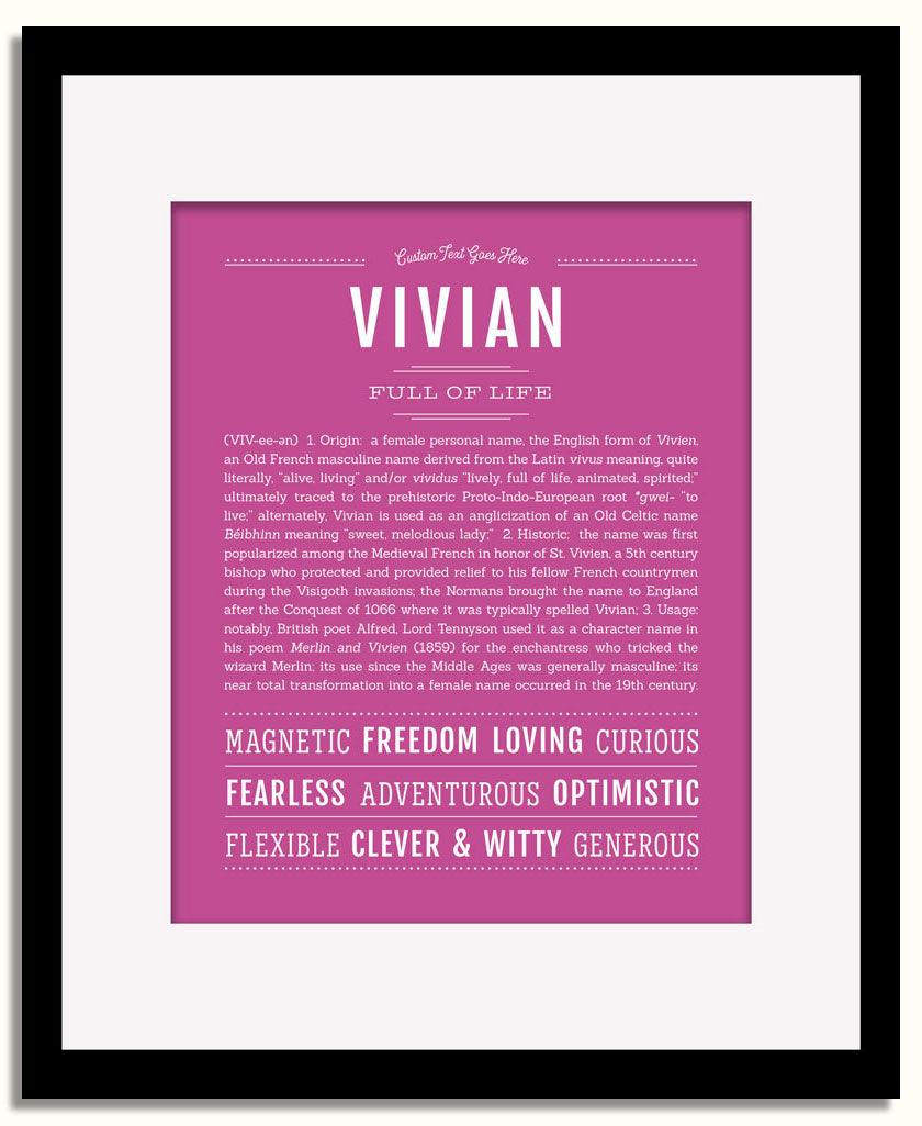 Frame Options | Dark Pink | Black Frame, Matted