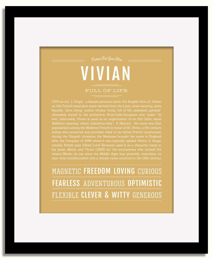 Frame Options | Matte Gold | Black Frame, Matted