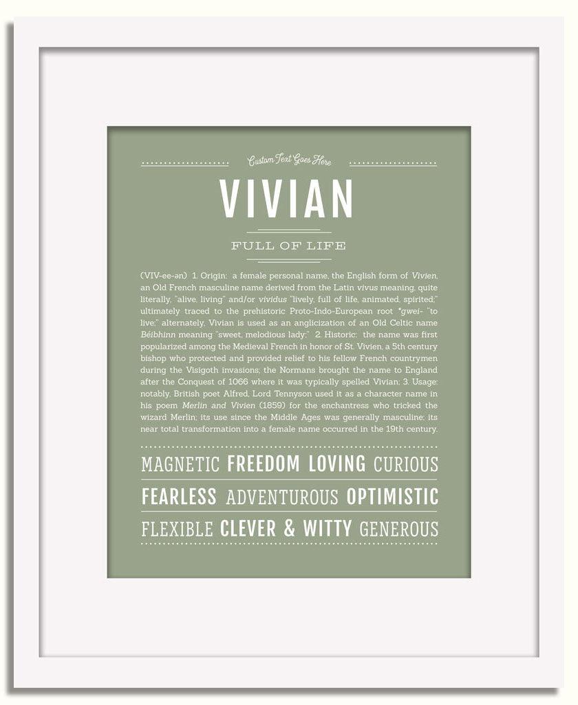 Frame Options | Sage | White Frame, Matted