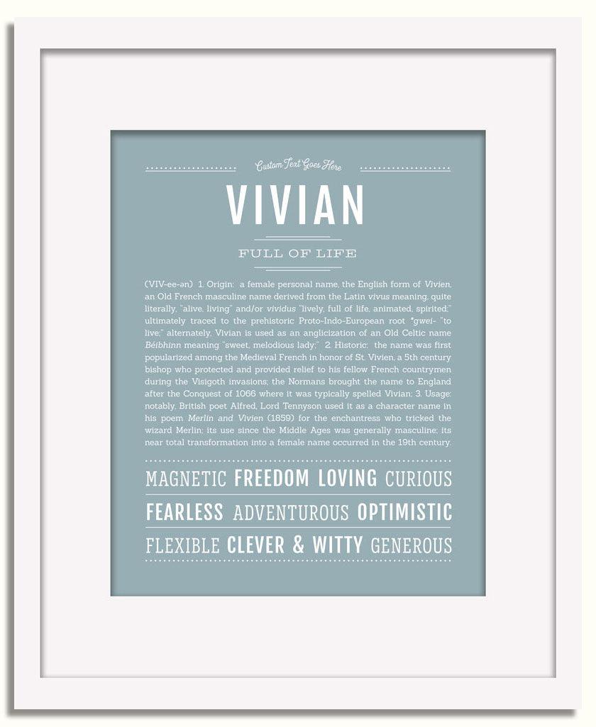 Frame Options | Powder Blue | White Frame, Matted