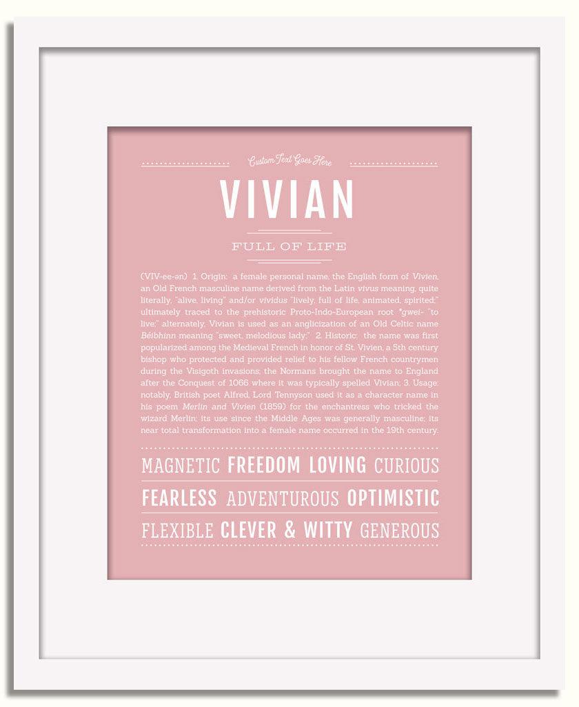 Frame Options | Dusty Rose | White Frame, Matted