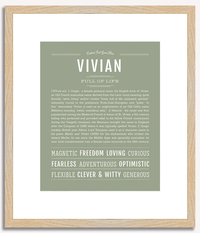 Vivian | Name Art Print