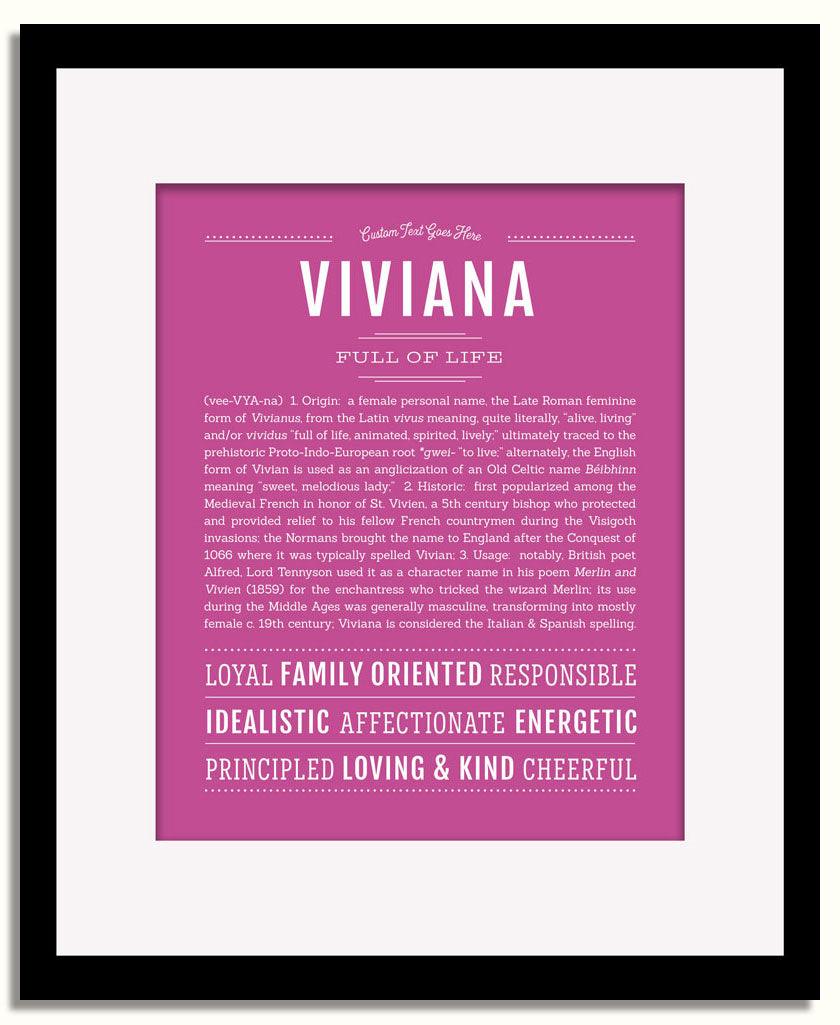 Frame Options | Dark Pink | Black Frame, Matted