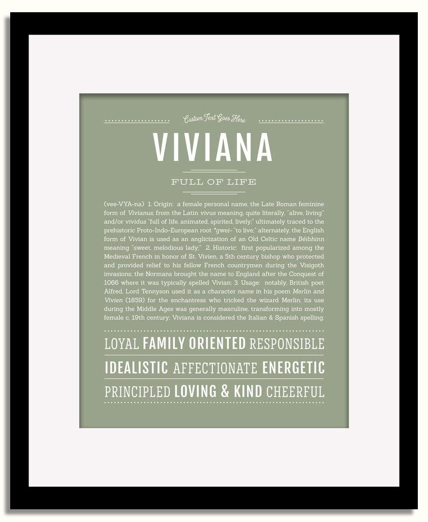 Frame Options | Sage | Black Frame, Matted