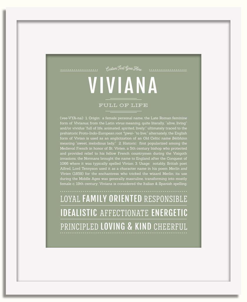 Frame Options | Sage | White Frame, Matted