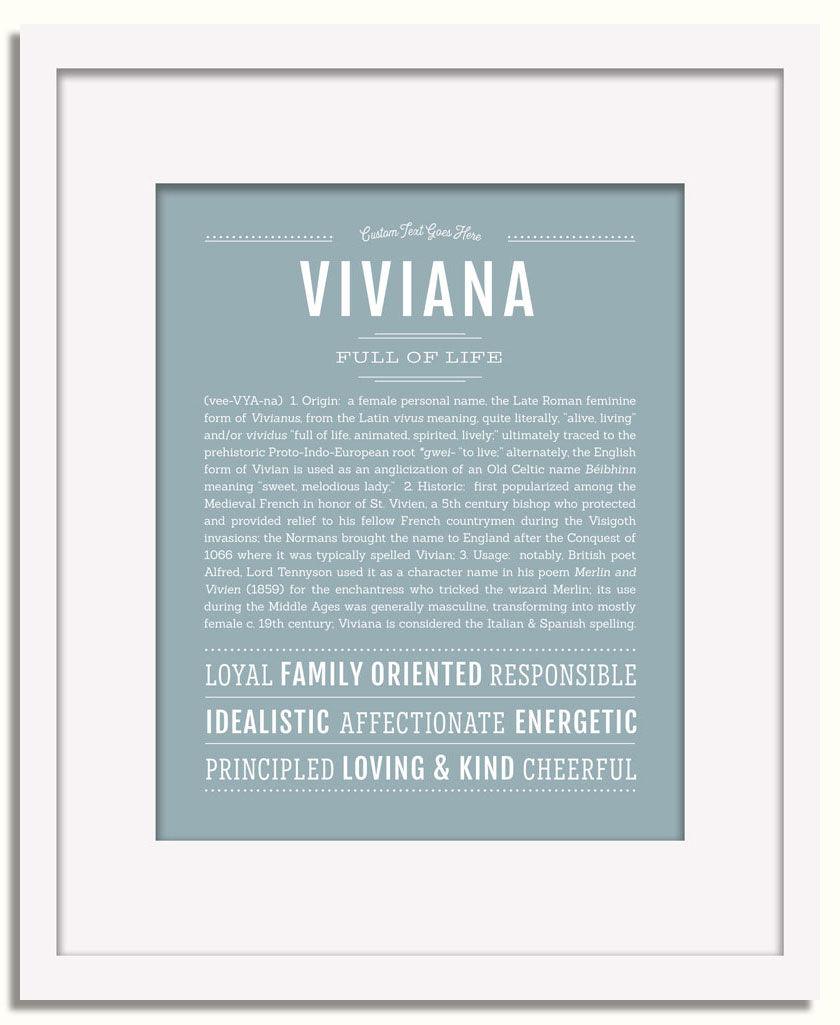 Frame Options | Powder Blue | White Frame, Matted