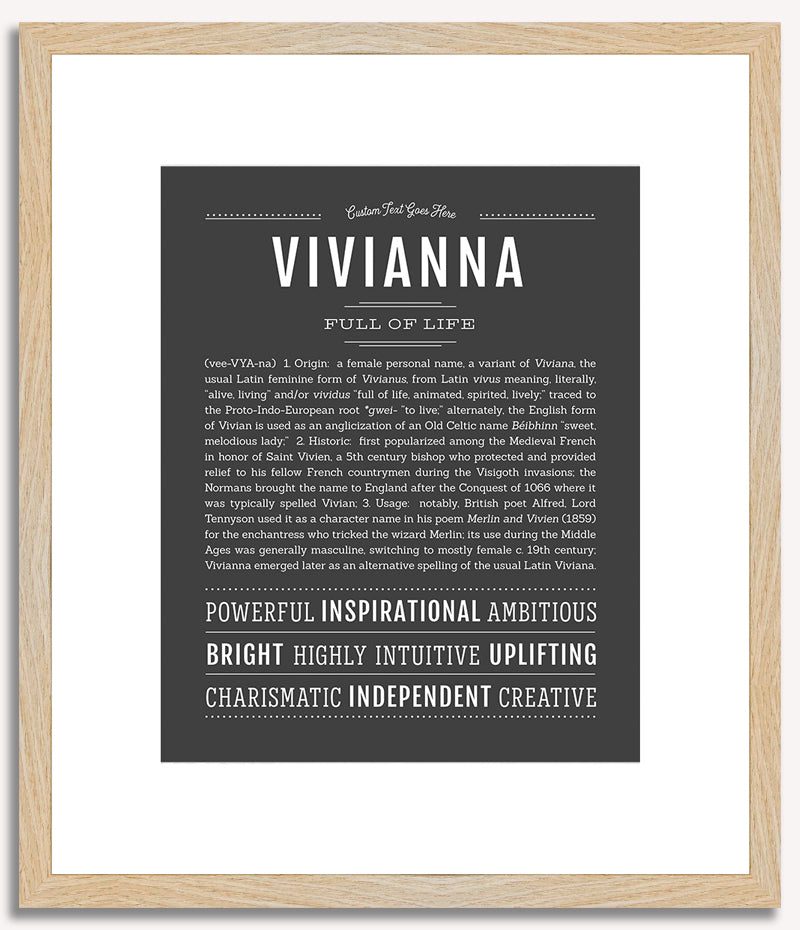 Vivianna | Name Art Print