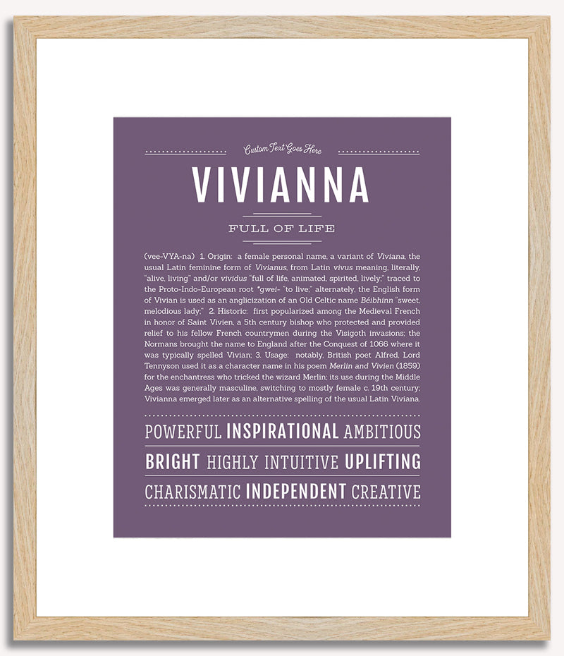 Vivianna | Name Art Print