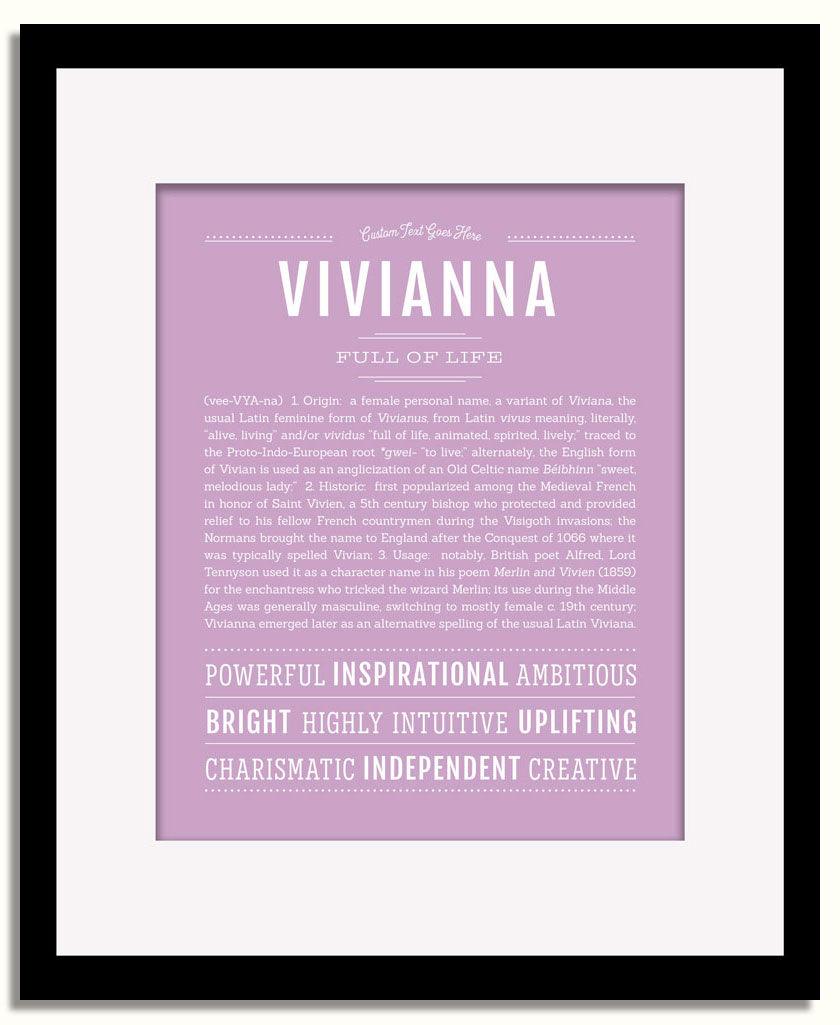 Frame Options | Lilac | Black Frame, Matted