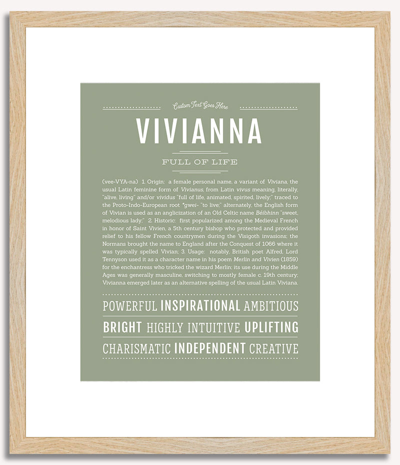 Vivianna | Name Art Print