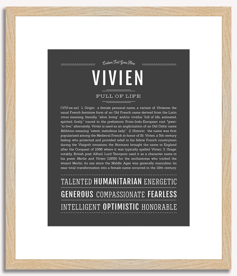 Vivien | Name Art Print