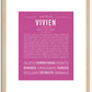 Vivien | Name Art Print