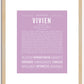 Vivien | Name Art Print