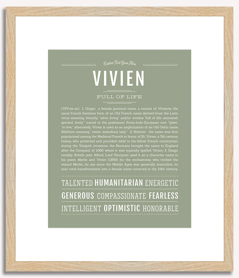 Vivien | Name Art Print