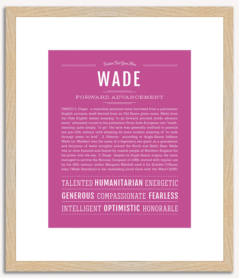 Wade | Name Art Print