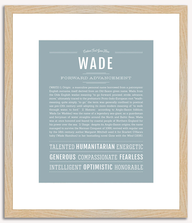 Wade | Name Art Print