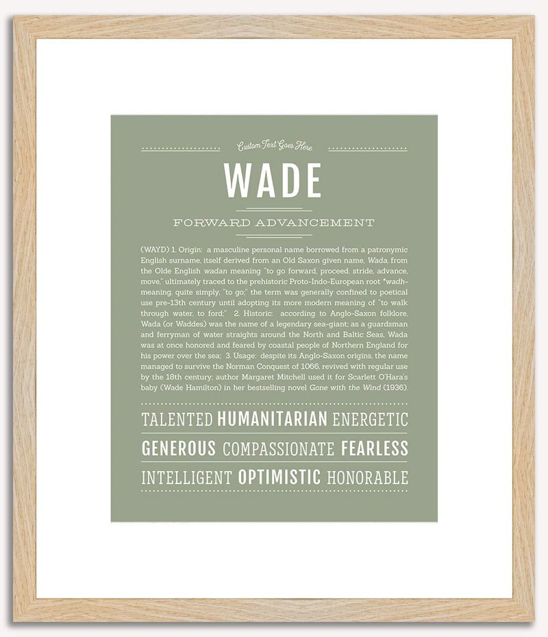 Wade | Name Art Print