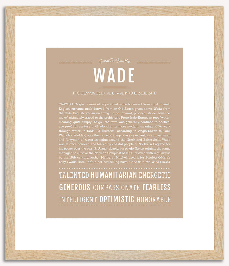 Wade | Name Art Print