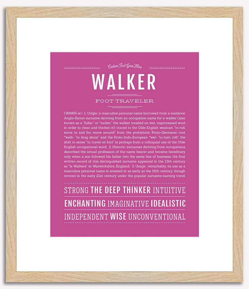 Walker | Name Art Print