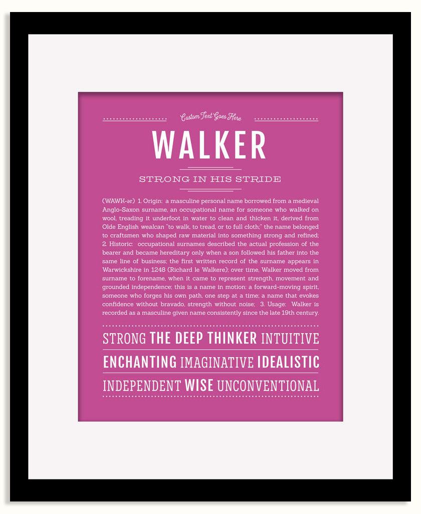 Frame Options | Dark Pink | Black Frame, Matted