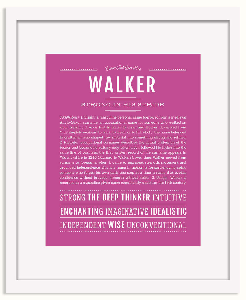 Frame Options | Dark Pink | White Frame, Matted
