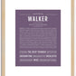 Walker | Name Art Print